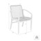 Armen Living Brighton Outdoor Patio Dining Chair in Light Eucalyptus Wood and Charcoal Rope 840254332386 - alternate 2